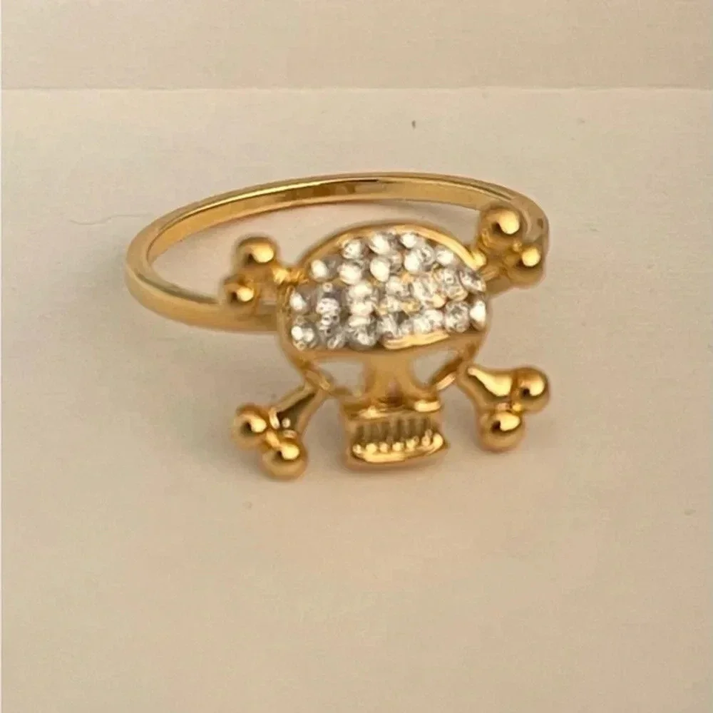 NWOT Skeleton gold plated ring
